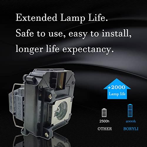Boryli ELPLP68 Svjetiljka projektora sa kućištem za EH-TW6100, EH-TW5900, EB-450WI, BrightLink 450WI, Powerlite 450W, BrightLink 455WI,