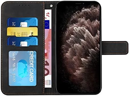 COTDINFOR torbica za novčanik za Samsung Galaxy A33 5G, Galaxy A33 5G futrola sa držačem kartice kožna preklopna futrola sa postoljem magnetna potpuna zaštita kompatibilna sa Samsung Galaxy A33 5G Smile Black