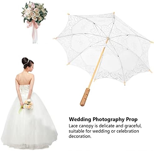 Bridal čipka pamuk vintage vjenčani kišobran za svadbene zabave Ples fotografija prop