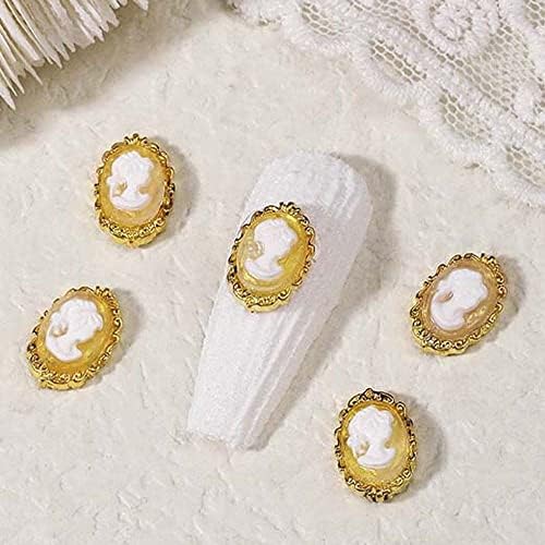 Ornament oprema za manikir djevojka glava barokni sud nakit za nokte ukrasi za nokte Rhinestones 3d nail Art bušilice -