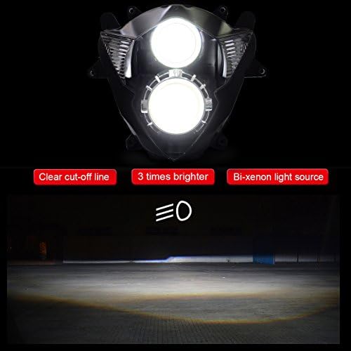 Kt sklop LED farova za Suzuki GSXR1000 GSX-R1000 2005-2006 bez demonskih očiju DRL prilagođena modifikovana motociklistička Sportska prednja lampa duga / kratka svjetla bijele anđeoske oči dnevno svjetlo