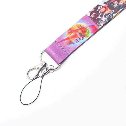 Anime izvor Rock And Roll Legenda 80-ih muzičar David Bowie Lanyard privjesak za ključeve ID držač značke