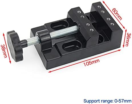 CNCTOPBAOS 57mm 2.2 Mini Vise za nakit nuklearne kopče,mala Podesiva ravna Stezaljka fiksna kliješta za stol Stezaljka za radnu klupu
