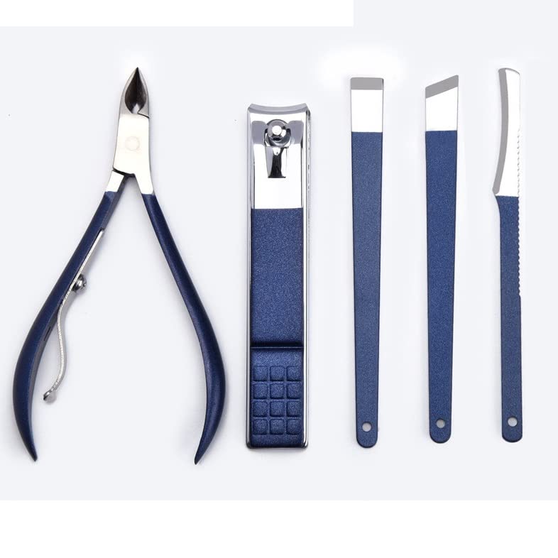 PDGJG Blue Manikir Set alata od nehrđajućeg čelika za nokte za nokte Trimer nož Alat za nokte