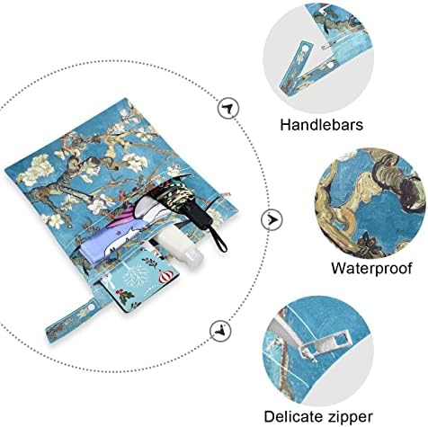 Kigai 2pcs vodootporne vlažne torbe i grančica koja se mogu prepraviti za višekratnu upotrebu vlažne suhe torbe sa dva patentna patentna patentna za tkanine kupaće kostim prljavim teretanom