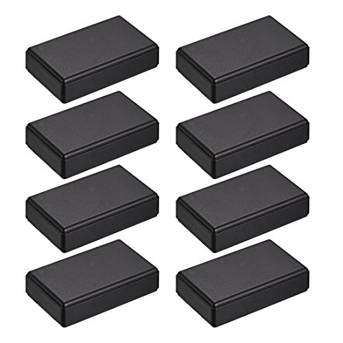 Uxcell 8pcs 58 x 35 x 15 mm Elektronska plastična DIY spajanje kućišta crna