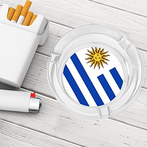 Urugvaj zastava cigarete Glass pepeljare Tabela TOP TOP TOP LAKA ASH SA SMRTNIM GRAFICOM ZA UNUDRNI VANJSKI KRAFT DEKORACIJA