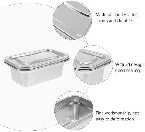 Kabilock zamrzivač kontejneri za hranu Nerđajući kontejneri za skladištenje hrane kutija multifunkcionalni kontejner za sladoled kućanski frižider srebrna posuda u boji sa poklopcima