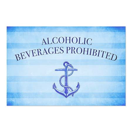 CGsignLab | Alkoholna pića zabranjena - nainačajnim prugama Cling Cling | 18 x12