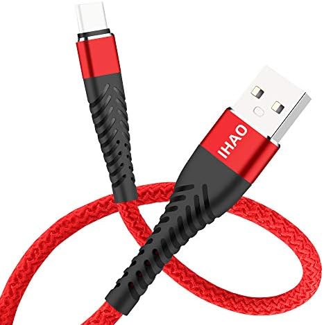 IHAO USB Tip C mobilni telefon kabl za brzo punjenje 3a USB-C za USB brzi kabl izdržljiv pleteni najlon brzi punjač kompatibilan sa svim uređajima tipa C-crveni Pleteni tip C
