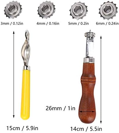 5pcs traciranje kotača šivaći alati za šivanje kože Spacer reljefni sistem set za kožne ivice