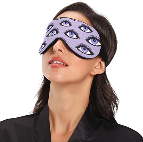 Unisex za spavanje maska ​​ljubičasto-zle-očiju suzave noći za spavanje maska ​​Komforno pokrivač sjene za spavanje očiju