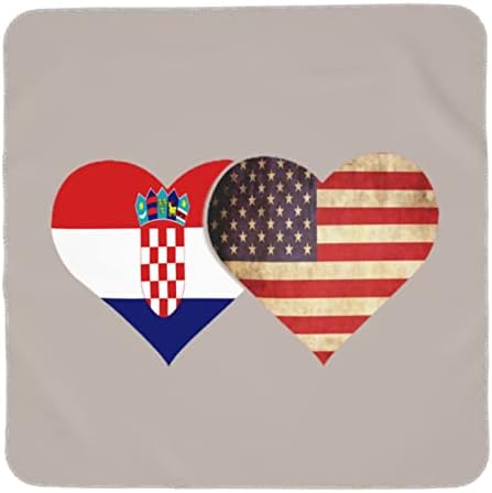 Hrvatska zastava i američka zastava bebe pokrivač koji prima pokrivač za novorođenčad novorođenčad swaddle pokrivač