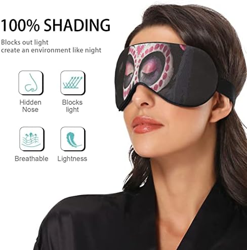 Unisex za spavanje maska ​​za vrijeme mrtve šećer-lubanje noć za spavanje Sleep Maska udobnog poklopca sjene za spavanje očiju