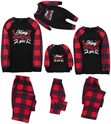 Božićne pidžame za obiteljski tata PAJAMAS PJS Sleep odjeća Odgovarajuće postavljene božićne porodične pidžame za dječake