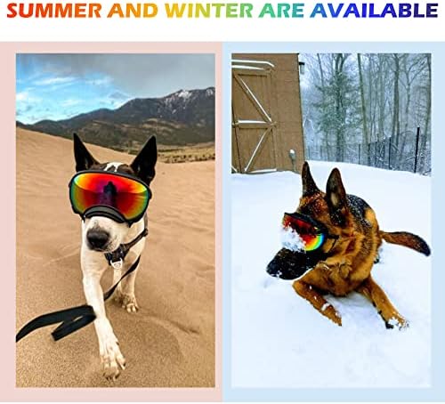 Velike naočare za pse, naočare za pse sa podesivim remenom UV zaštita Winproof naočare za pseće štene, pogodne za srednje velike naočare