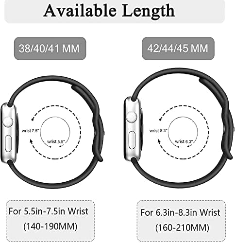 Slatki sportski bendovi kompatibilni sa Apple Watch Band 38mm 40mm 41mm 42mm 44mm 45mm, silikonske trake narukvice kompatibilne sa