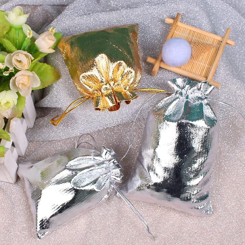 Auciwlk Gold Crckstring Vjenčani zabava Božić Favorizirajte poklon bombonske čokoladne torbe