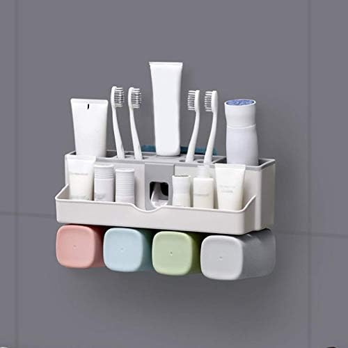 TFIIIEXFL Creative Cup za četkica za četkicu četkica za zube Zidne električne četkice za zube, prorez kozmetički organizator i ladica sa držačem telefona