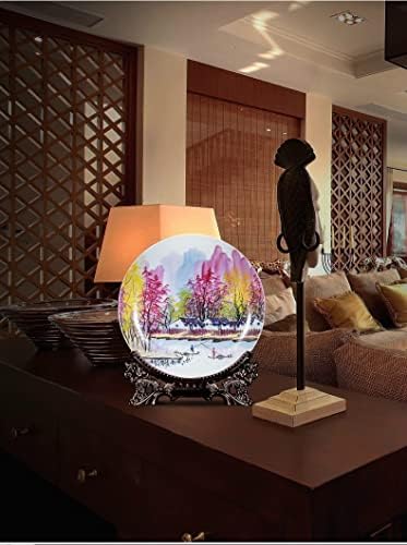 LDCHNH Dnevna soba Početna Keramička ploča Kineski stil biserni u boji ručno oslikana ploča ukrasa porculana