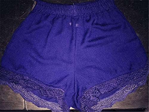 Andongnywell šorc za žene pune Ruffle Hem vezice pidžame Mini pantalone jednobojne kratke pantalone
