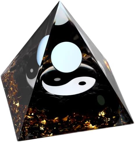 Taiiji dekor, tai chi dekor, yin yang dekor u liječenju kristalnoj orgonu piramide-liječenje orgonita čakre Crystal piramid-feng shui kristalno dragulj, kakra, kamen chakra - za joga amulet reiki kućni dekor