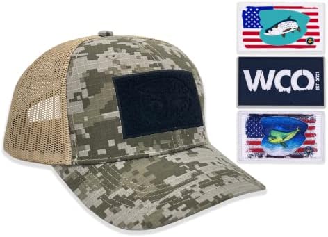 Winkhing Clam outfitters ribolovni šešir za muškarce visoki performanse ribolovni kapu s izmjenjivim zakrpama, ribolovna kapa