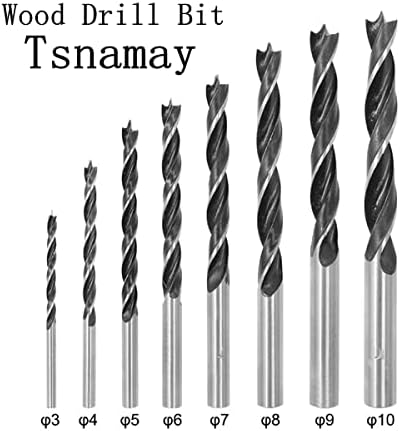 Tsnamay 7mm burgija za drvo 3 tačke bušilica za obradu drveta 5kom