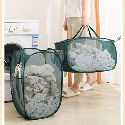 Praktična mrežasta korpa za veš velika mogućnost torba za veš Iskačuća korpa sklopiva torba za pranje odeće za Putno kupatilo College