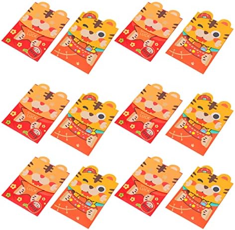 SOIMISS 12kom 2022 kineska Nova Godina crvene koverte kineska godina crveni paketni papir Kineski Hong Bao novac torbice za kinesku Novu godinu Spring Festival Party favorizira poklone čarapa Stuffers