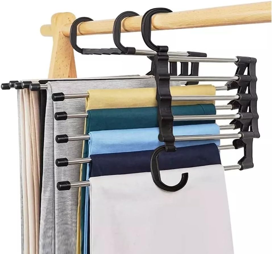 Vješalice-pogodno za multifunkcionalnu upotrebu: pantalone, farmerke, pantalone, šal, peškir za čisto i organizovano skladište za