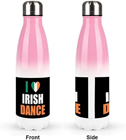 Volim irski ples 17oz sportski boca za vodu od nehrđajućeg čelika vakuum izolirana cola oblik za višekratnu sportsku tikvicu