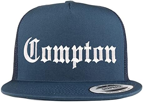 Trendy Odjeća za odjeću Compton City stari Engleski izvezeni 5 panela Flatbill kamiondžija mreža