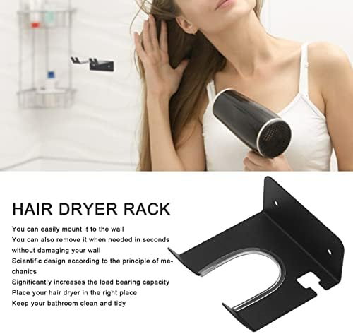 Držač za kosu za kosu PLPLAAOOO, nehrđajući čelik kose nosač za kosu, novi zalijepljenje ili nokti bez ljepila dva načina za puhanje držača držača za kupatilo za kuhanje kupaonice