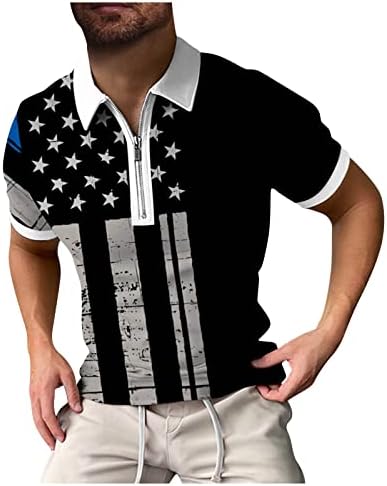 Polo majice za muškarce američka patriotska košulja za zastavu Ljetni casual kratkih rukava na otvorenom uličnom majicom