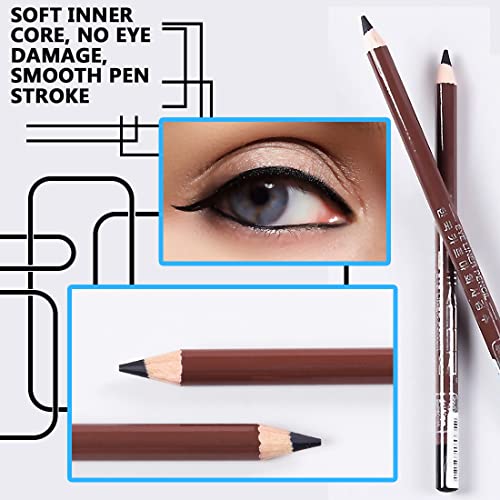 ETEDES 3 različita Precizna tečna olovka za oči;dugotrajan, volumen i dužina,[3-u-1] olovka za oči *3; Crna #-0307011