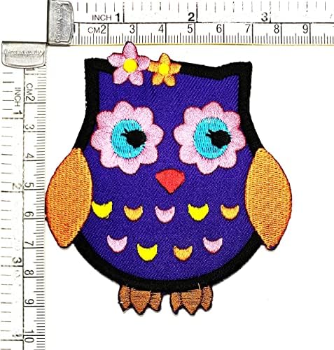 Kleenplus ljubičasta Sova Patch Bird Cartoon Stickers Crafts Arts šivenje popravak vezeno gvožđe na šivati zakrpe za značke za DIY