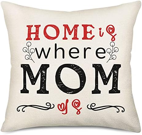 Yameeta Home je mjesto gdje je mama na glavi jastuk na inspirativnom citatu Dekorativni jastučni pamučni posteljina kućni kafeci za