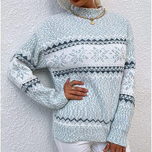 UODSVP ženske kašmire džempere pletiva za božićne pahuljice polumjesec džemper padne 2022