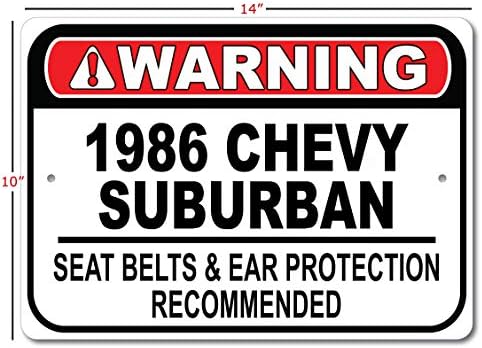 1986 86 Chevy prigradski pojas Preporučeni brz automobil, metalni garažni znak, zidni dekor, GM Zist automobila - 10x14 inča