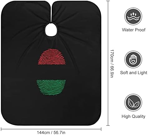 PAN Afrika otisak prsta vodootporan šišanje Cape brijač za rezanje kose s podesivim zatvaračem Snag frizerski frizerske rupe za bojanje 56,7x67 inča