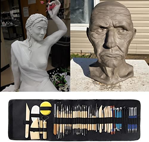 61kom Keramika glinena skulptura polimerni alat Set početničkih zanatskih kiparskih Keramika modeliranje rezbarenje vosak za zaglađivanje