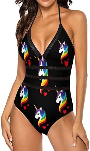 Volim Unicorn ženski Jednodijelni kupaći kostim V izrez kupaći kostim