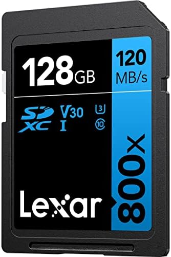 Lexar visoke performanse 800x 128GB SDXC UHS-I memorijske kartice, C10, U3, V30, Full-HD & 4K video, do 120MB / s Pročitajte za kamere za točke i snimanja, srednje klase DSLR, HD kamkorder