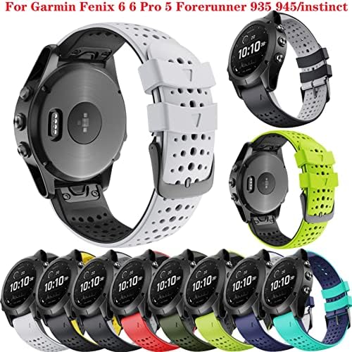 KDEGK 22mm Hildfit Watchband za Garmin Fenix ​​7 6 6PRO 5 1Plus silikonski opseg za pristup S60 S62 Forerunner 935 945 remen za zglob