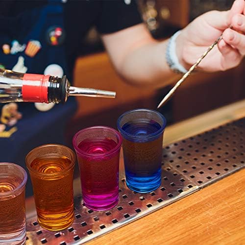 12 komada Shots akrilne šolje šarene čašice 1,2-unca teške osnovne čašice za žestoka pića i likere, kompatibilne sa dozatorom i držačem za 6 čašica