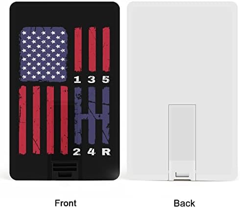 Drag Race Car Racing American zastava Kreditna kartica USB Flash Personalizirana memorijska stick tipka za pohranu 64g