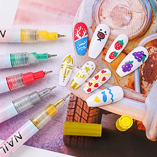 Olovka za nokte akrilna boja boja olovka za nokte olovka za nokte DIY 12 boja žica za nokte olovka 30ml tačkaste olovke za nokte