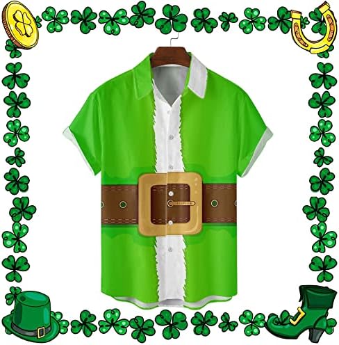 Wocachi St. Patrickov dan mens majice s majicom kratki rukav Ležerne prilike na plaži Green Graphic Plus Veličina košulje za kuglanje