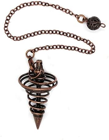 Larro Metal Pendulum Pendulo Pendulums za dowing Heltreing Pyramid Privjesak ogrlica Žene Muške Spiral Pendule Reiki Amulet 1pcs